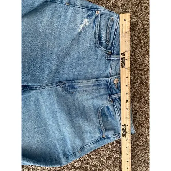 American Eagle Mom Jean Women Size 8 Regular Stretch Tapered Straight - Picture 7 of 8